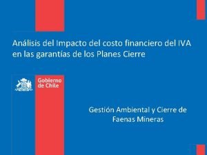 Anlisis del Impacto del costo financiero del IVA