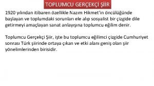 Toplumcu gerçekçi şairleri