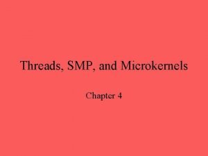 Threads SMP and Microkernels Chapter 4 Process Resource