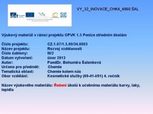 VY32INOVACECHK 44860 AL Vukov materil v rmci projektu