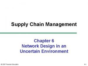 Supply chain network design decisions include