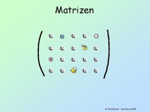 Matrizen M Bostelmann Neuhusel 2005 Marktforschung Ein Marktforschungsinstitut