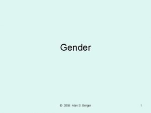 Gender social stratification