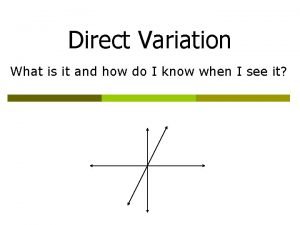 Constant variation Constant variation