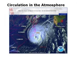 Circulation in the Atmosphere Circulation in the atmosphere