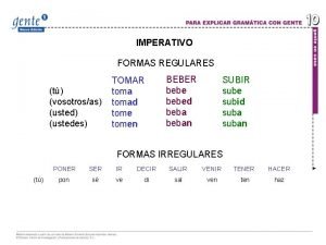 Imperativo afirmativo tomar