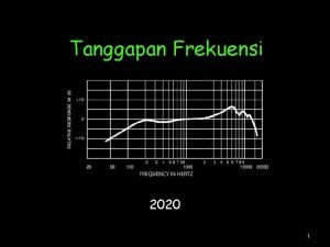 Tanggapan Frekuensi 2020 1 Rangkaian Peka Frekuensi Komponen
