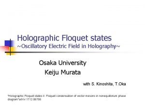 Holographic Floquet states Oscillatory Electric Field in Holography