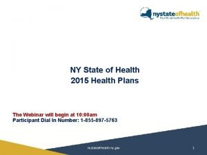 NY State of Health 2015 Health Plans The