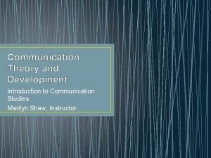 Introduction to communication theory