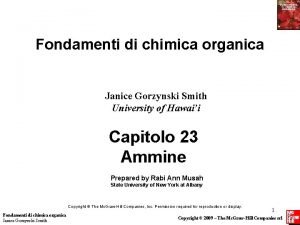 Fondamenti di chimica organica Janice Gorzynski Smith University