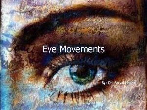 Eye Movements By Dr Faryal Mazhar Normal Eye