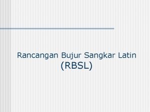 Rancangan bujur sangkar latin