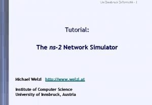 Ns2 simulator tutorial