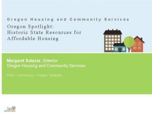 Oregon housing and community services