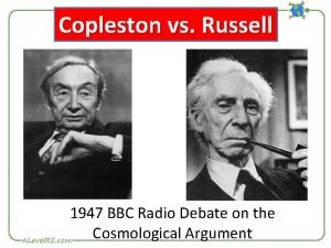 Copleston vs Russell 1947 BBC Radio Debate on