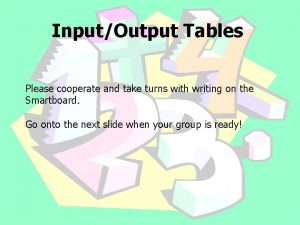 Input output tables
