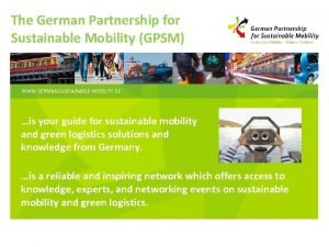 German partnership for sustainable mobility