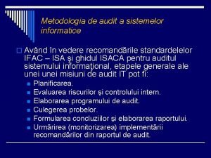 Audit sistem informatic