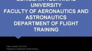 Department of aeronautics and astronautics