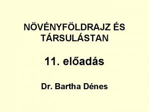 NVNYFLDRAJZ S TRSULSTAN 11 elads Dr Bartha Dnes