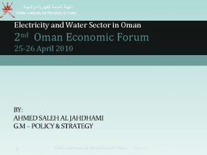 Public authority for electricity and water