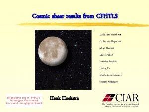 Cosmic shear results from CFHTLS Ludo van Waerbeke