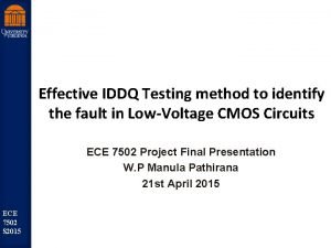 Iddq testing in vlsi