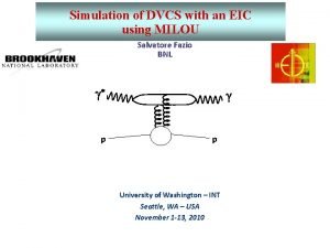 Simulation of DVCS with an EIC using MILOU