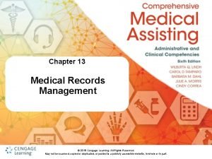 Managing medical records chapter 13