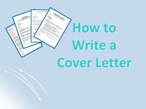 Whats in a cover letter