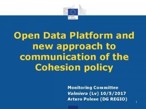 Cohesion open data platform