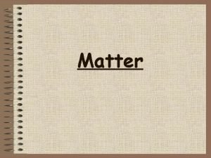 Matter anything that