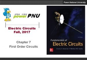 Pusan National University power PNU Electric Circuits Fall