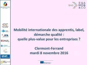 Mobilit internationale des apprentis label dmarche qualit quelle