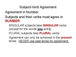 Agreement in number