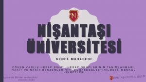 NANTAI NVERSTES GENEL MUHASEBE DNEN VARLIK HESAP SINIFI