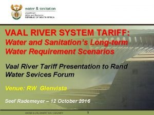 Questionnaires about vaal river