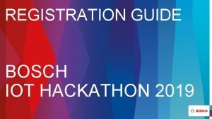 Hackathon registration form