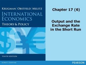 Chapter 17 6 Output and the Exchange Rate