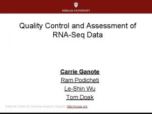 Quality Control and Assessment of RNASeq Data Carrie