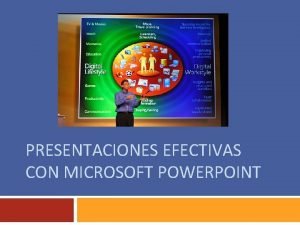 PRESENTACIONES EFECTIVAS CON MICROSOFT POWERPOINT El poder del