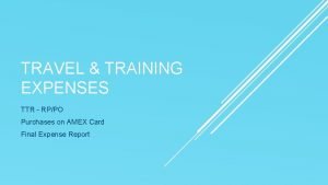 Amex training