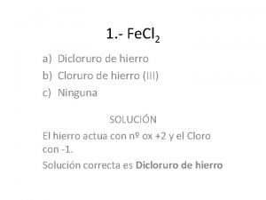 Dicloruro de hierro