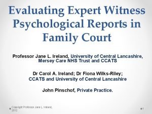Jane ireland psychologist
