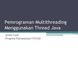 Multithreaded programming languages