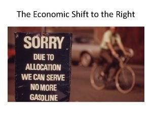 The Economic Shift to the Right Economic Malaise