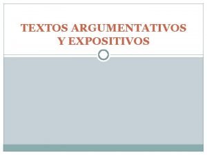 Elementos de los textos argumentativos