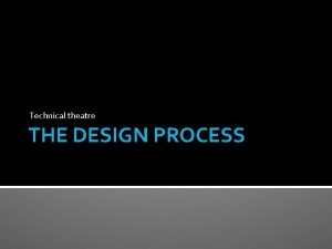 7 steps of design process theatre