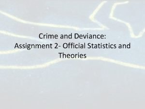 Crime and its effects on society assignment 2